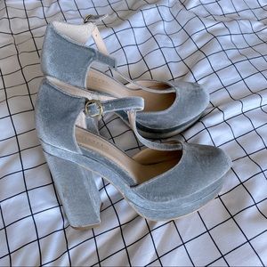 velvet heels
